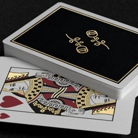 Spielkarten Gold Foil Black Roses Casino Playing Cards