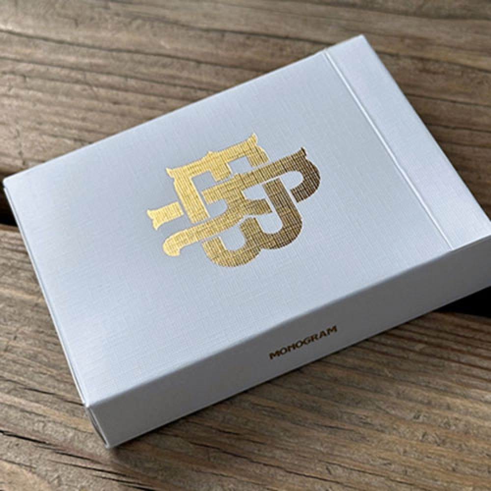 Gold Foil Monogram Playing Cards