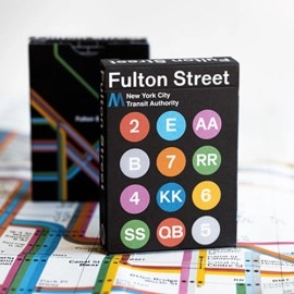 Spielkarten BLACK EDITION FULTON STREET MTA PLAYING CARDS (1972 VIGNELLI MAP EDITION)