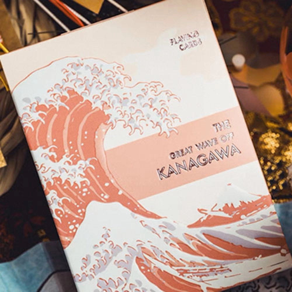 Spielkarten The Great Wave off Kanagawa V3 (Autumn Maple / Peachy Pink) Playing Cards