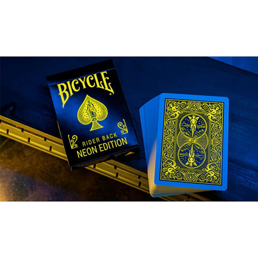 Spielkarten Bicycle Neon Rider Back Yellow-Starburst Deck Playing Cards