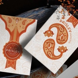 Spielkarten Paisley Ton sur Ton Poudre Orange workers Deck