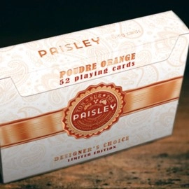 Spielkarten Paisley Ton sur Ton Poudre Orange Foil Designer's Choice
