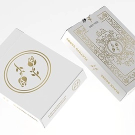 Spielkarten Black Roses White Gold Foil Playing Cards