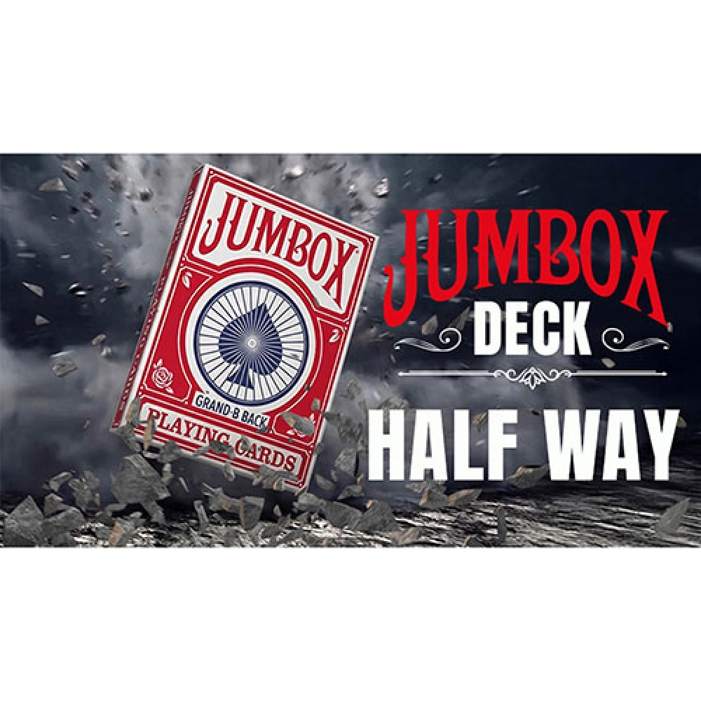 Spielkarten Jumbox Half Way Deck (Red) by Magic Dream