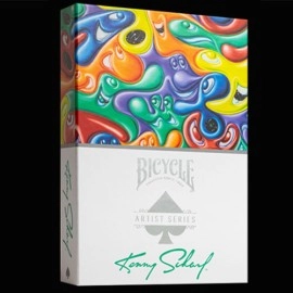 Spielkarten Bicycle Kenny Scharf Purple/Orange Box Set by US Playing Cards