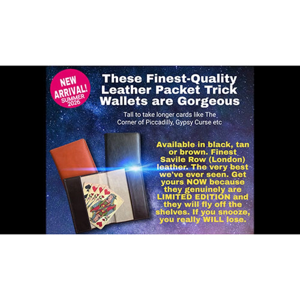 Leather Packet Wallet (Black) by Paul Gordon