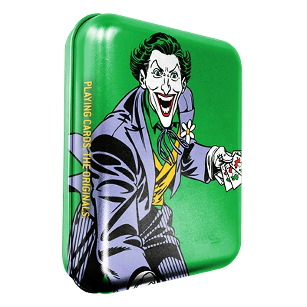 Spielkarten DC Super Heroes - Joker Playing Cards - Tattoo Tin Boxes Display