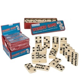 Dominoes game in a metal box