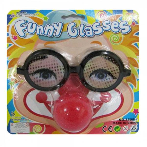 Joke Glasses with Clown Nose - 19 x 19 cm