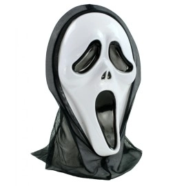 Mask SCREAMING GHOST with black hood