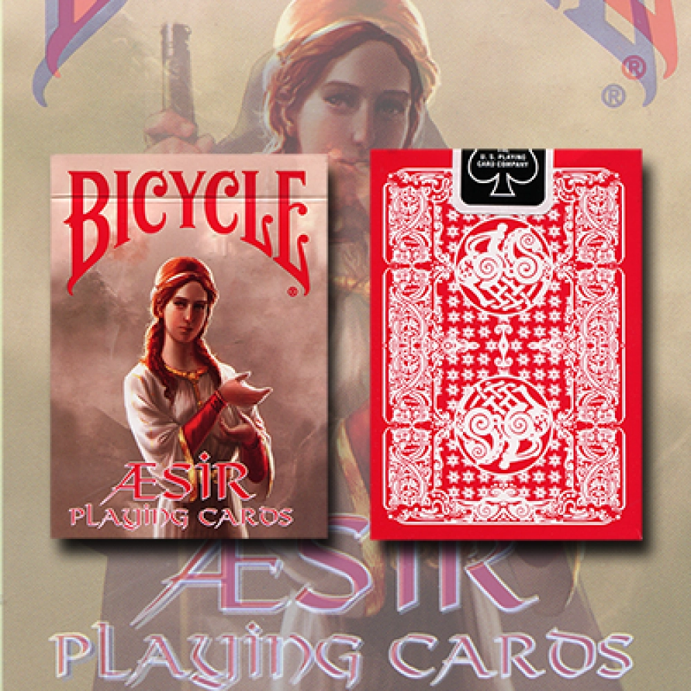 Spielkarten Bicycle AEsir Viking Gods Deck (Red) by US Playing Card Co