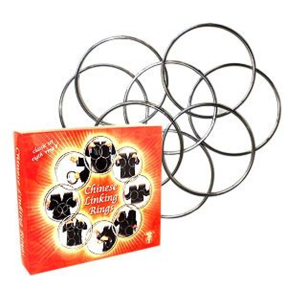 Chinese Linking Rings - Chromed - 9 inches