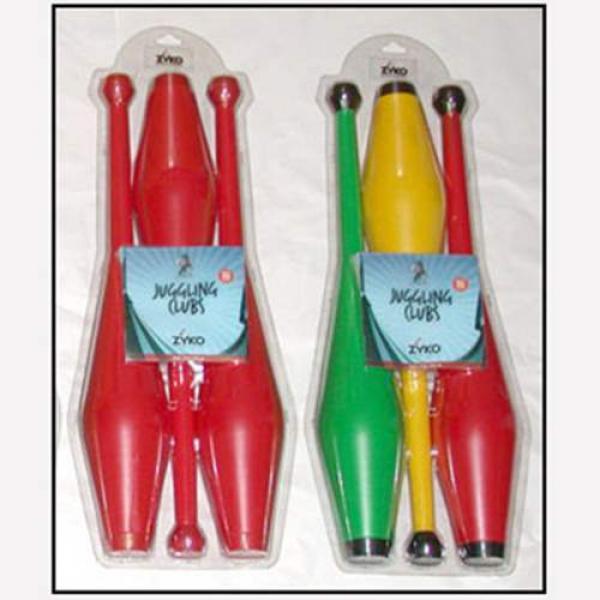 Juggling Set (3 Undecorated Clubs and DVD) - Green...