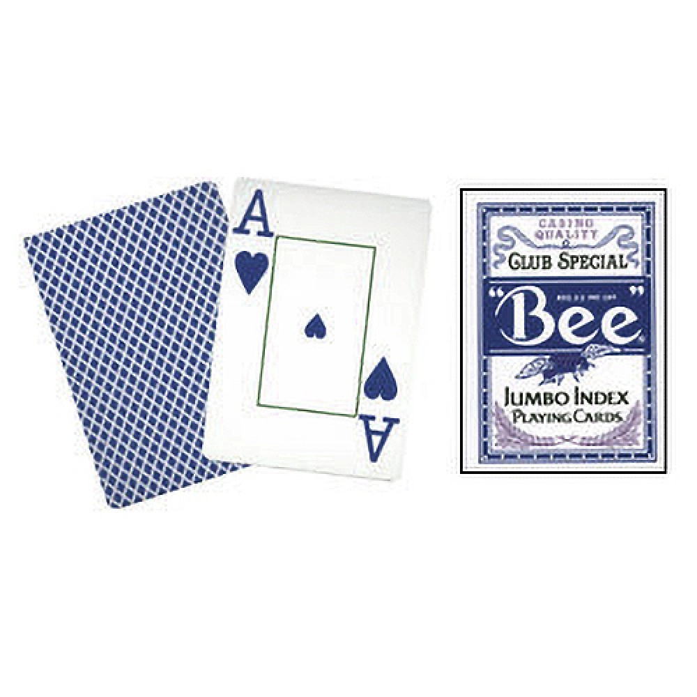 Spielkarten Bee Jumbo Index Card Deck - Casino Quality Blue Back