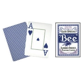 Spielkarten Bee Jumbo Index Card Deck - Casino Quality Blue Back