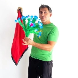 Color Changing Hanky With Flower Production