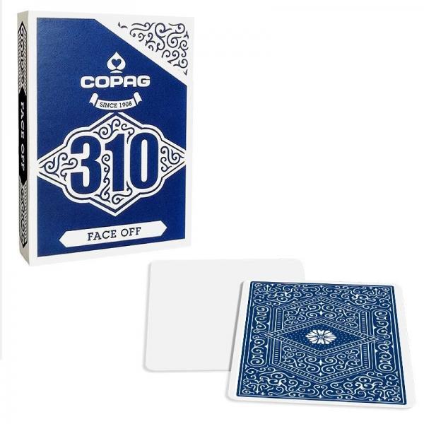  Copag 310 Playing Cards - Slim Line - Face Off - Blue