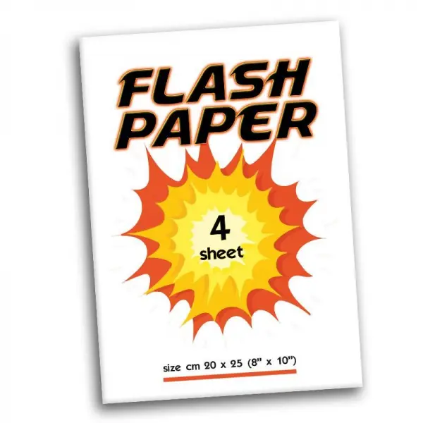 Flash Paper White Color, 4 Sheets, 20 cm x 25 cm
