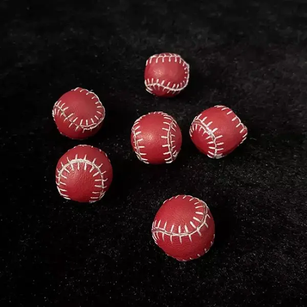 Leather Ball (Red, 0.87 inch)