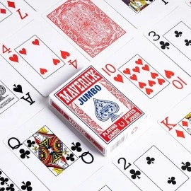 Spielkarten Maverick jumbo index - red back