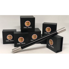 Metal Magic Wand in Black (with silver tips) by Tango Magic