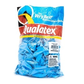 Qualatex Luftballons - Rund mit einem Umfang von cm 28 - Verpackung mit 100 Stück - Blau