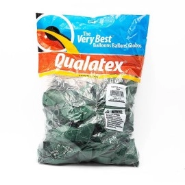 Qualatex Luftballons - Rund mit einem Umfang von cm 28 - Verpackung mit 100 Stück - Grün