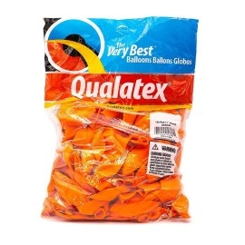 Qualatex Luftballons - Rund mit einem Umfang von cm 28 - Verpackung mit 100 Stück - Orange