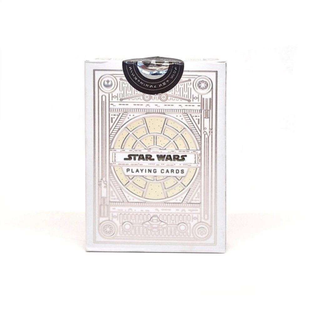 Spielkarten Star Wars Light Side Silver Edition V1 Playing Cards (White) by Theory11 - White and Gold Box