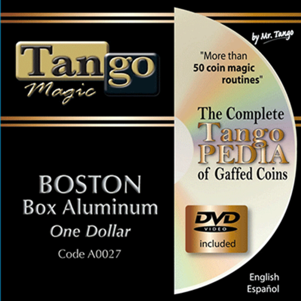 Boston Coin Box (One Dollar Aluminum w/DVD) by Tango Magics