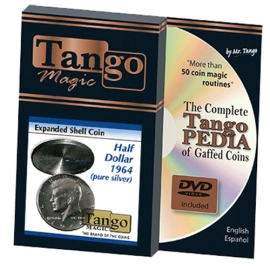 Tango Silver Line Expanded Shell Silver Half Dollar 1964(D0004) (pure silver w/DVD- by Tango