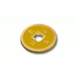 Dollar Size Chinese Coin (Blue and Yellow) by Tango (CH036)