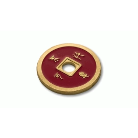 Dollar Size Chinese Coin (Yellow and Red) by Tango (CH038)