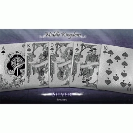 Spielkarten Middle Kingdom (Silver) Playing Cards Printed by US Playing Card Co