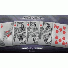 Spielkarten Middle Kingdom (Silver) Playing Cards Printed by US Playing Card Co