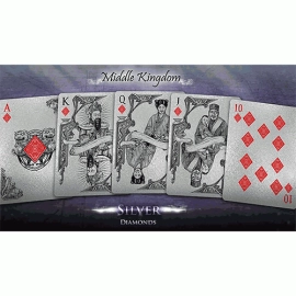 Spielkarten Middle Kingdom (Silver) Playing Cards Printed by US Playing Card Co