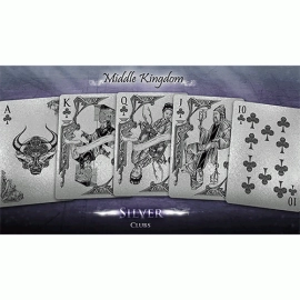 Spielkarten Middle Kingdom (Silver) Playing Cards Printed by US Playing Card Co