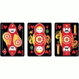 Spielkarten Russian Folk Art Limited Edition (Black) Printed by USPCC