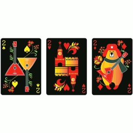 Spielkarten Russian Folk Art Limited Edition (Black) Printed by USPCC