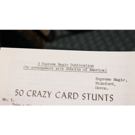 50 Crazy Card Stunts by U.F. Grant - Book