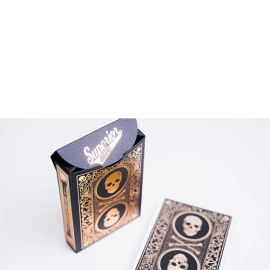 Spielkarten Superior Skull & Bones V2 (Black/Gold) Playing Cards by Expert Playing Card Co.