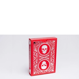 Spielkarten Superior Skull & Bones V2 (Red/Silver) Playing Cards by Expert Playing Card Co.