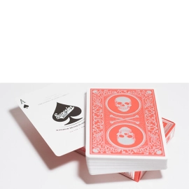 Spielkarten Superior Skull & Bones V2 (Red/Silver) Playing Cards by Expert Playing Card Co.