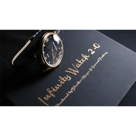 Infinity Watch V2 - Gold Case Black Dial Version (Gimmick and Online Instructions) by Bluether Magic