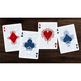 Limited Edition Tulip Playing Cards Set (Dark Blue and Light Blue) by Dutch Card House Company