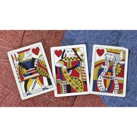 Spielkarten Limited Late 19th Century Square Faro Gilded (Red) Playing Cards