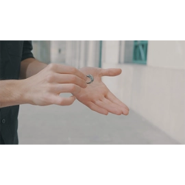 CYCLIC RING (Black Gimmick and Online Instructions) by Rodrigo Romano