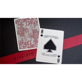 Spielkarten Limited Edition Red Labyrinth Playing Cards (Numbered and Sealed) by Kings Wild Project