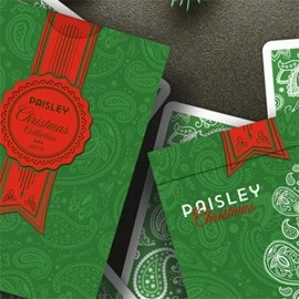 Spielkarten Paisley Metallic Green Christmas Playing Cards by Dutch Card House Company